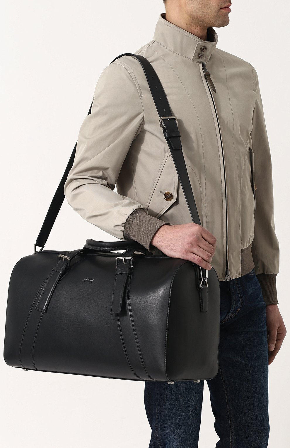 Кожаная дорожная сумка с плечевым ремнем BRIONI, арт. 0ISY0L/P6751, фото 5