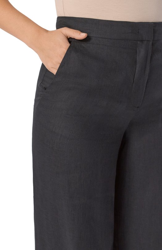 Льняные брюки Max Mara Studio GARIB0 Чёрный  GARIB0 Фото 5