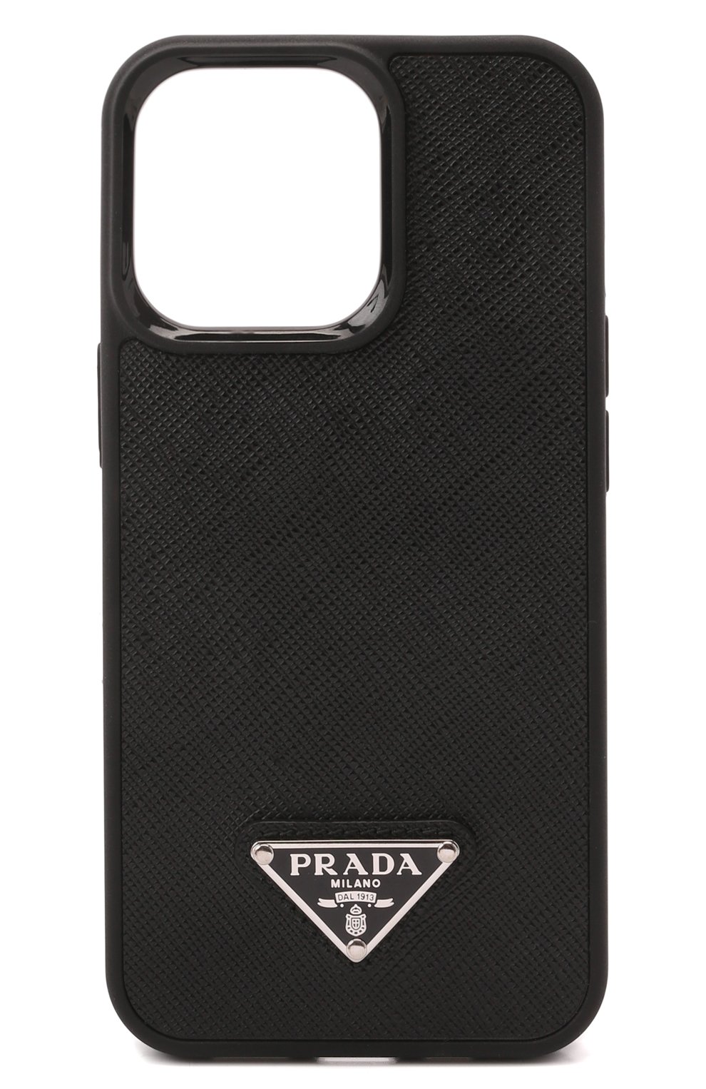 Кожаный чехол для iphone 13 pro PRADA черного цвета по цене 32500 руб., арт. 2ZH149-QHH-F0002, фото 1 Кожаный чехол для iphone 13 pro PRADA, арт. 2ZH149-QHH-F0002, фото 1