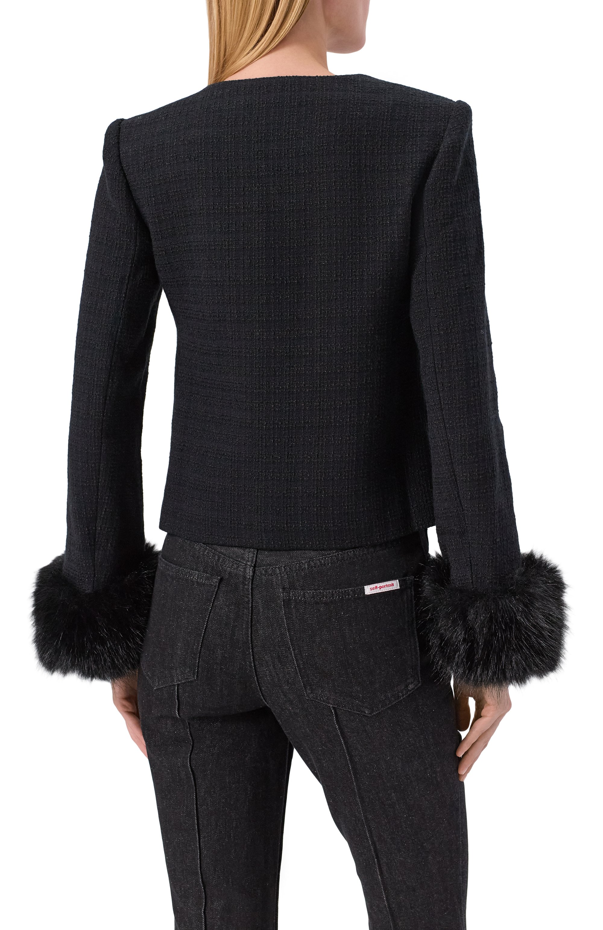 Твидовый жакет SELF-PORTRAIT, арт. AW25088JB, фото 4