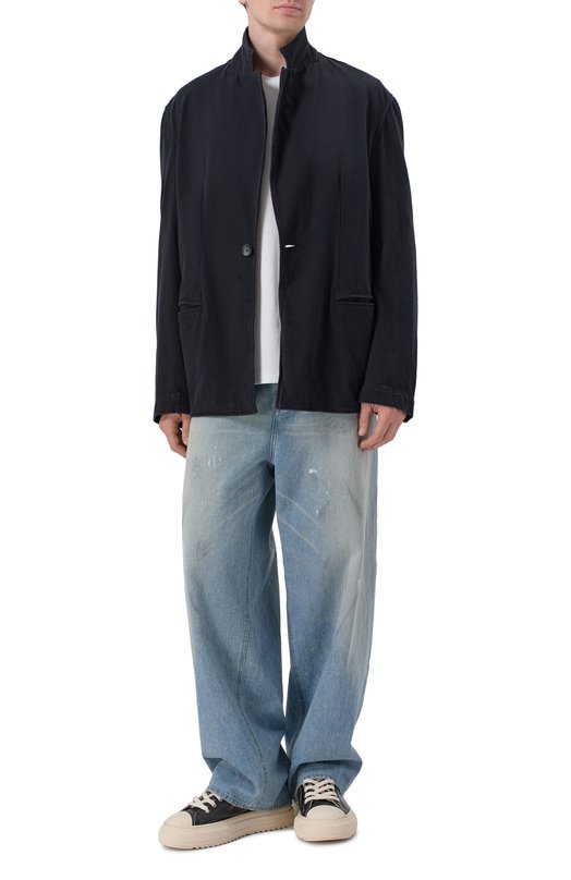 Хлопковый пиджак Andrea Ya'aqov 26MG0W12 Чёрный  26MG0W12 Фото 2