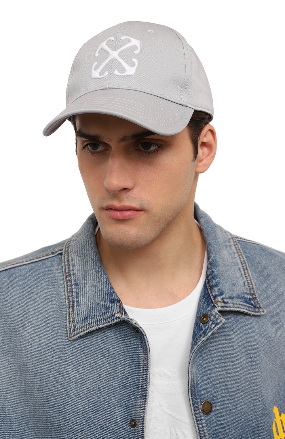 Хлопковая бейсболка OFF-WHITE, арт. 0MLB052S24FAB006, фото 2