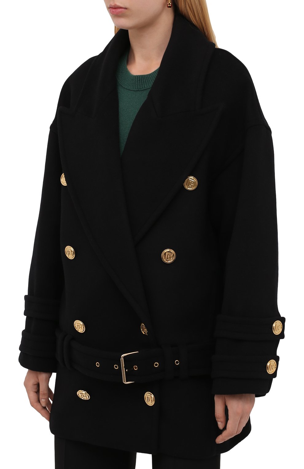 Шерстяное пальто BALMAIN, арт. WF1UA005/W006, фото 3