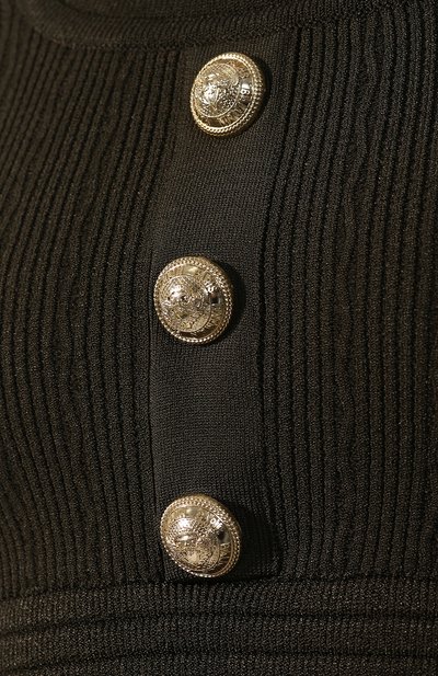 Топ из вискозы BALMAIN хаки цвета по цене 54000 руб., арт. TF10007/K030, фото 5 Топ из вискозы BALMAIN, арт. TF10007/K030, фото 5
