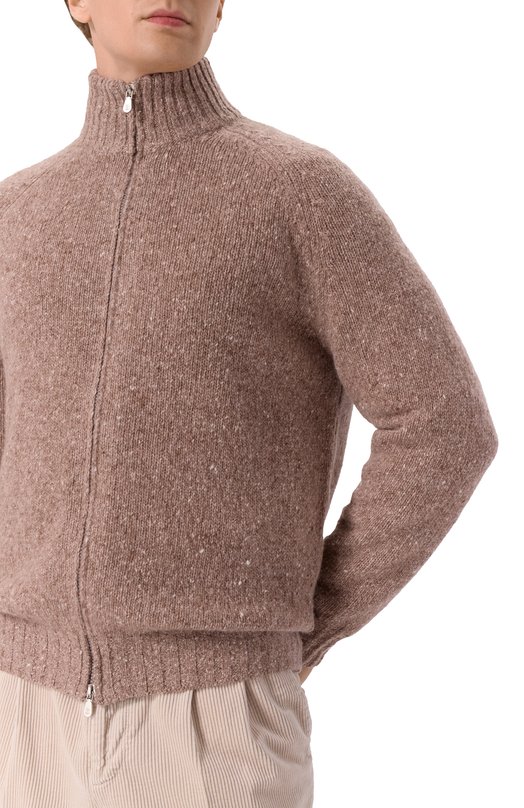 Кашемировый кардиган Brunello Cucinelli MRN504906 Коричневый  MRN504906 Фото 5