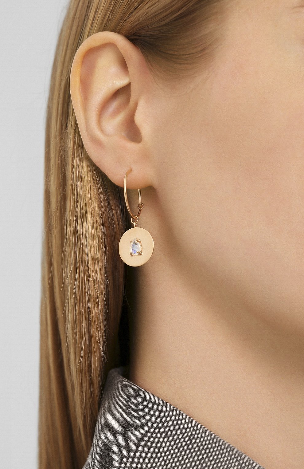 Серьги с лунным камнем: рыбы MOONKA, арт. in-er-mns, фото 2