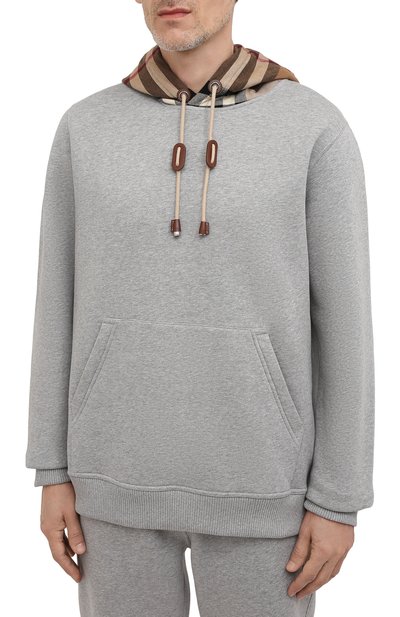 Хлопковое худи BURBERRY, арт. 8045005, фото 3
