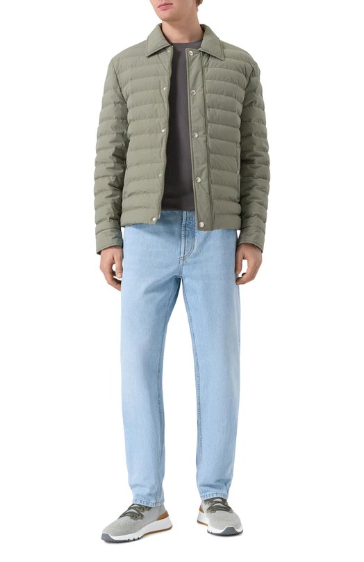 Текстильные кроссовки Brunello Cucinelli MZUKIS0250 Зелёный  MZUKIS0250 Фото 2
