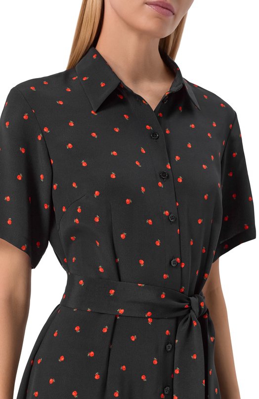 Платье из шелка и вискозы Sashaverse D265/CH/5202R.906/SS Чёрный  D265/CH/5202R.906/SS Фото 4