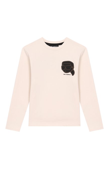 Хлопковый лонгслив KARL LAGERFELD KIDS, арт. Z30955