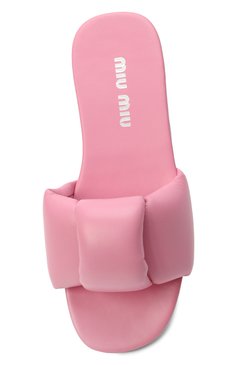 Кожаные шлепанцы MIU MIU, арт. 5XX546-LYB-F0638, фото 1
