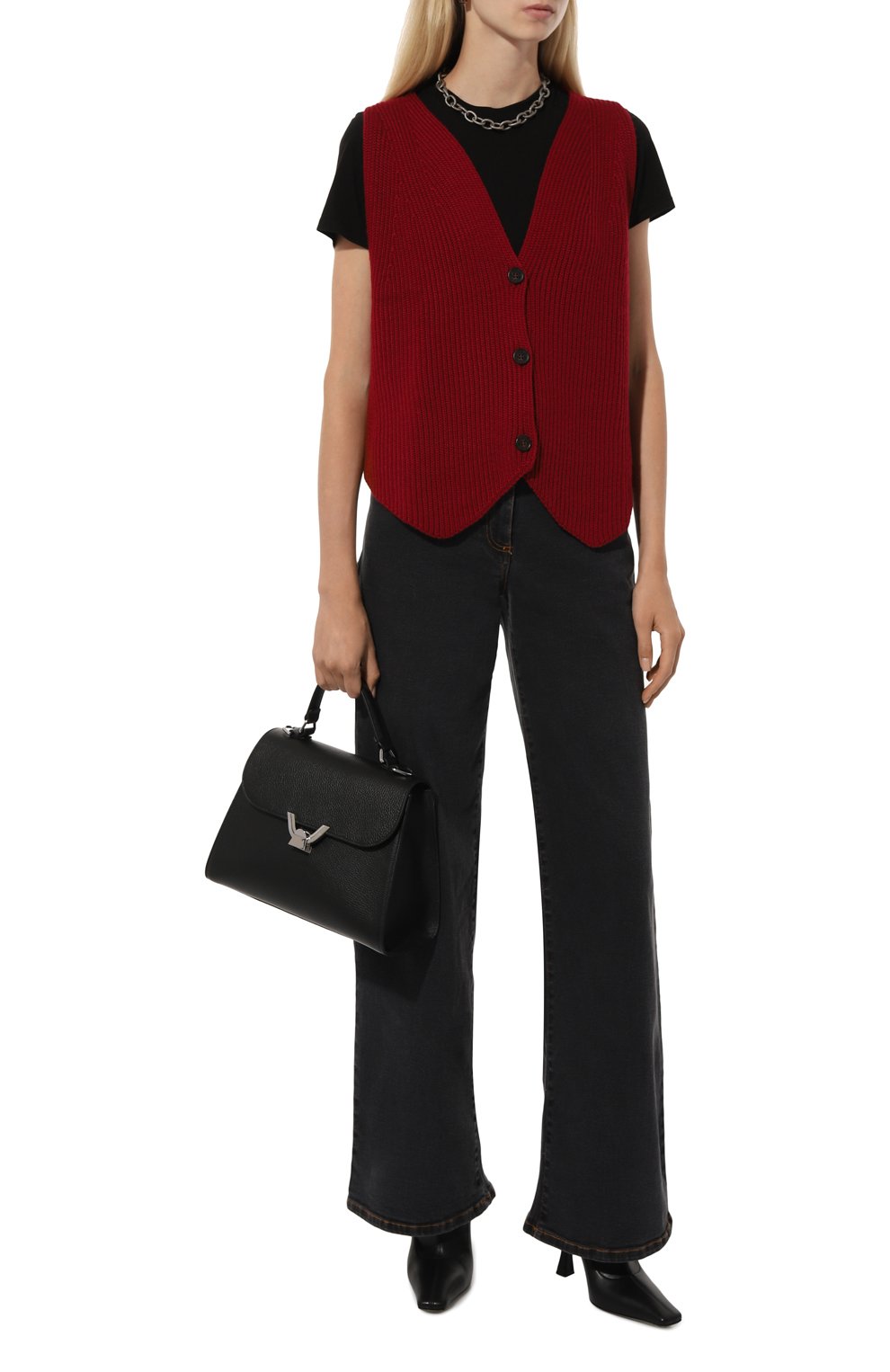 Жилет LESYANEBO бордового цвета по цене 9600 руб., арт. LN08H-0301_FF, фото 2 Жилет LESYANEBO, арт. LN08H-0301_FF, фото 2