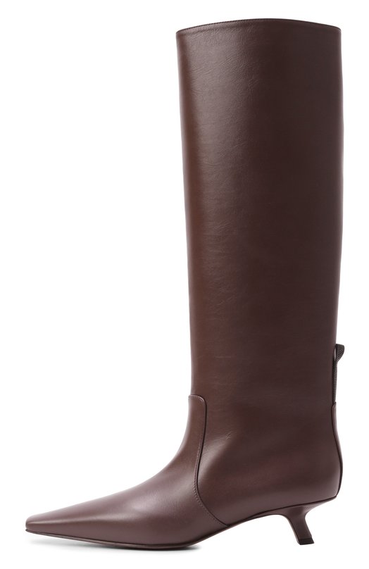 Кожаные сапоги Brunello Cucinelli MZSKC3057P Коричневый  MZSKC3057P Фото 4