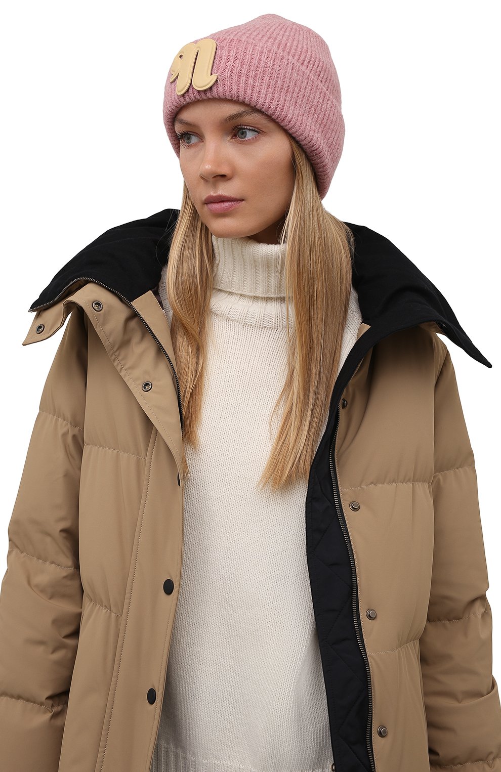 Шапка NANUSHKA розового цвета по цене 13550 руб., арт. NW21PFHT00832, фото 2 Шапка NANUSHKA, арт. NW21PFHT00832, фото 2