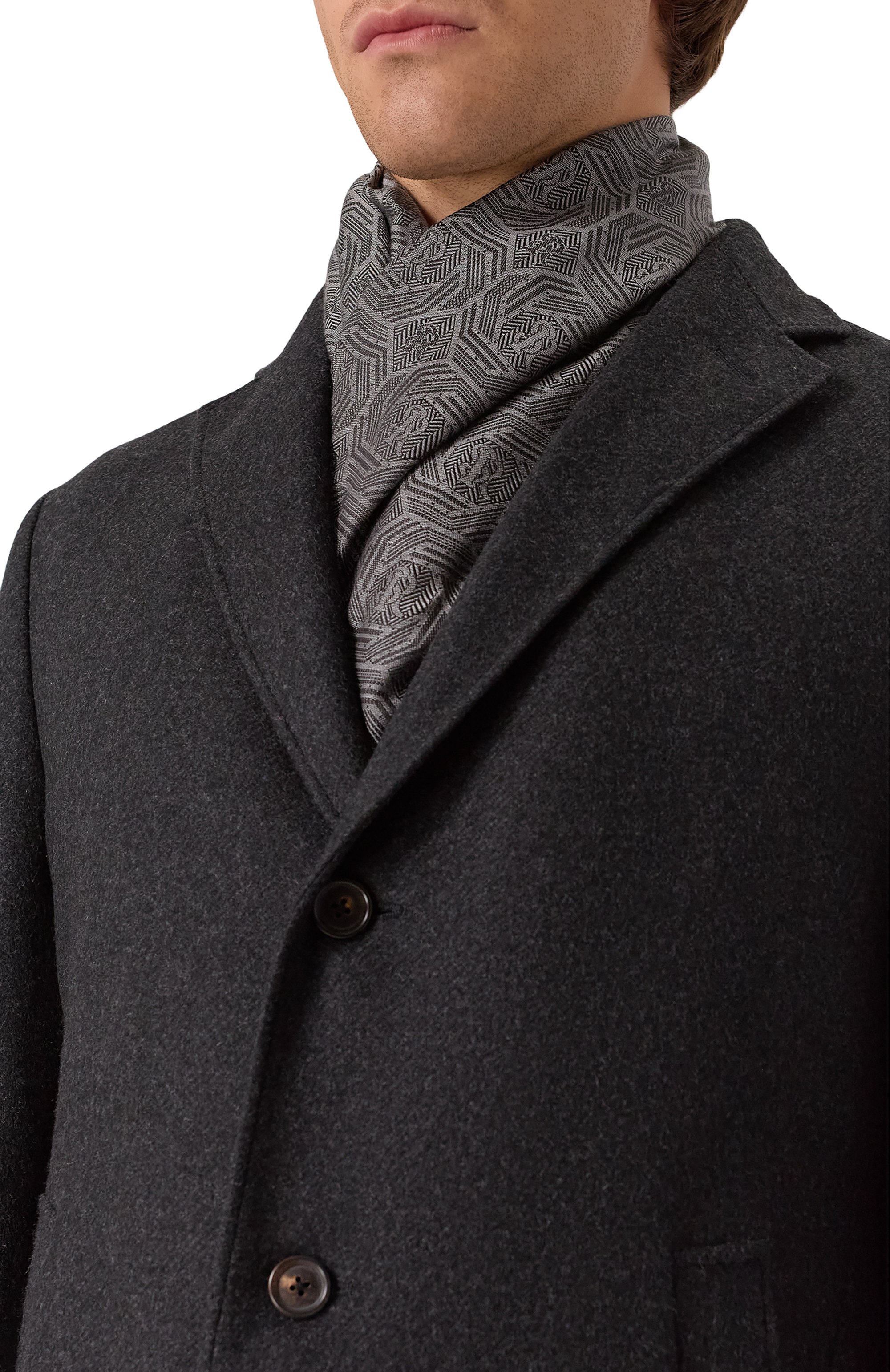 Шарф из шелка и кашемира STEFANO RICCI, арт. MWA5300100/7442, фото 2