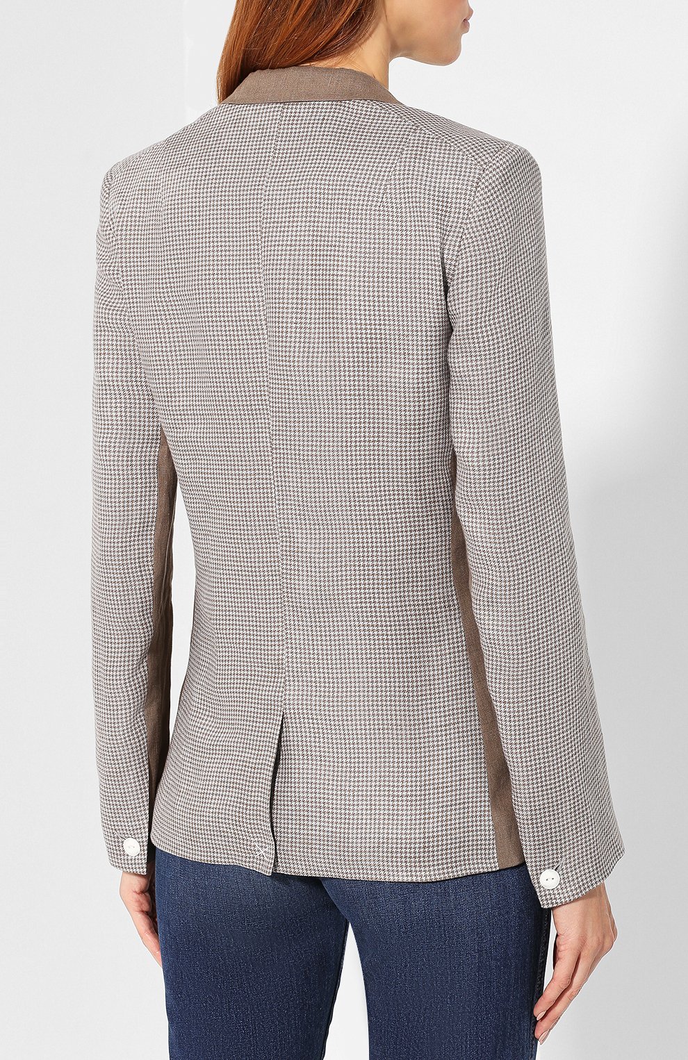 Льняной жакет RAG AND BONE хаки цвета по цене 74350 руб., арт. W29440536, фото 4 Льняной жакет RAG AND BONE, арт. W29440536, фото 4