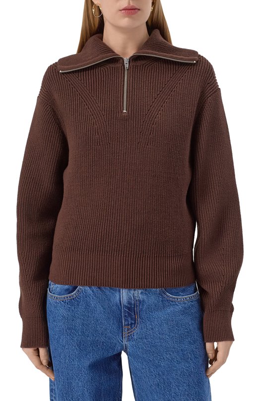 Свитер из хлопка и вискозы Juun.J JW5X51W05 Коричневый  JW5X51W05 Фото 3