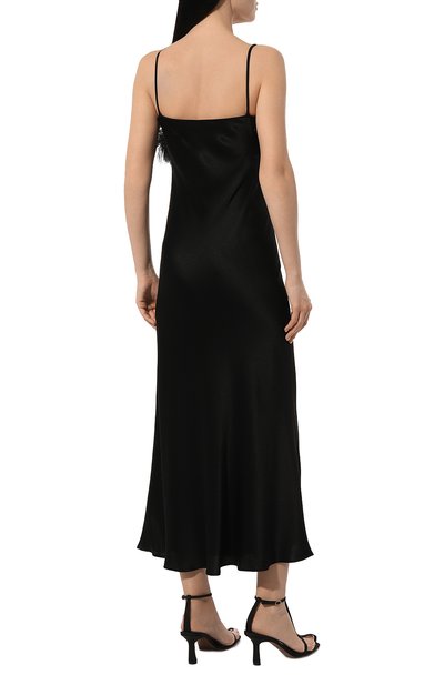 Атласное платье с отделкой перьями ANTONELLI FIRENZE, арт. L6735/794, фото 4