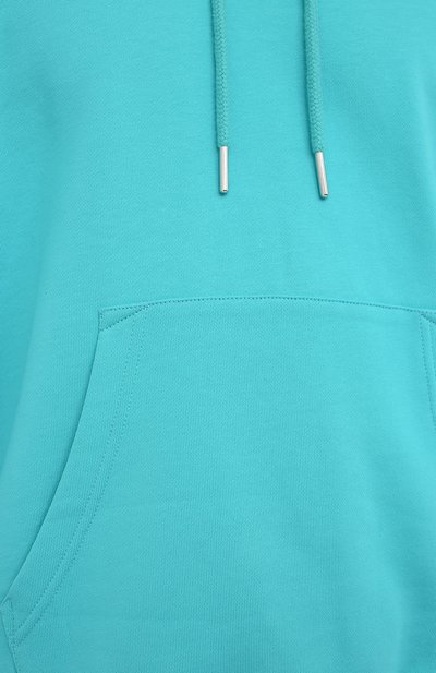 Хлопковое худи DIESEL бирюзового цвета по цене 14750 руб., арт. 00SH9M/0BAZC, фото 5 Хлопковое худи DIESEL, арт. 00SH9M/0BAZC, фото 5