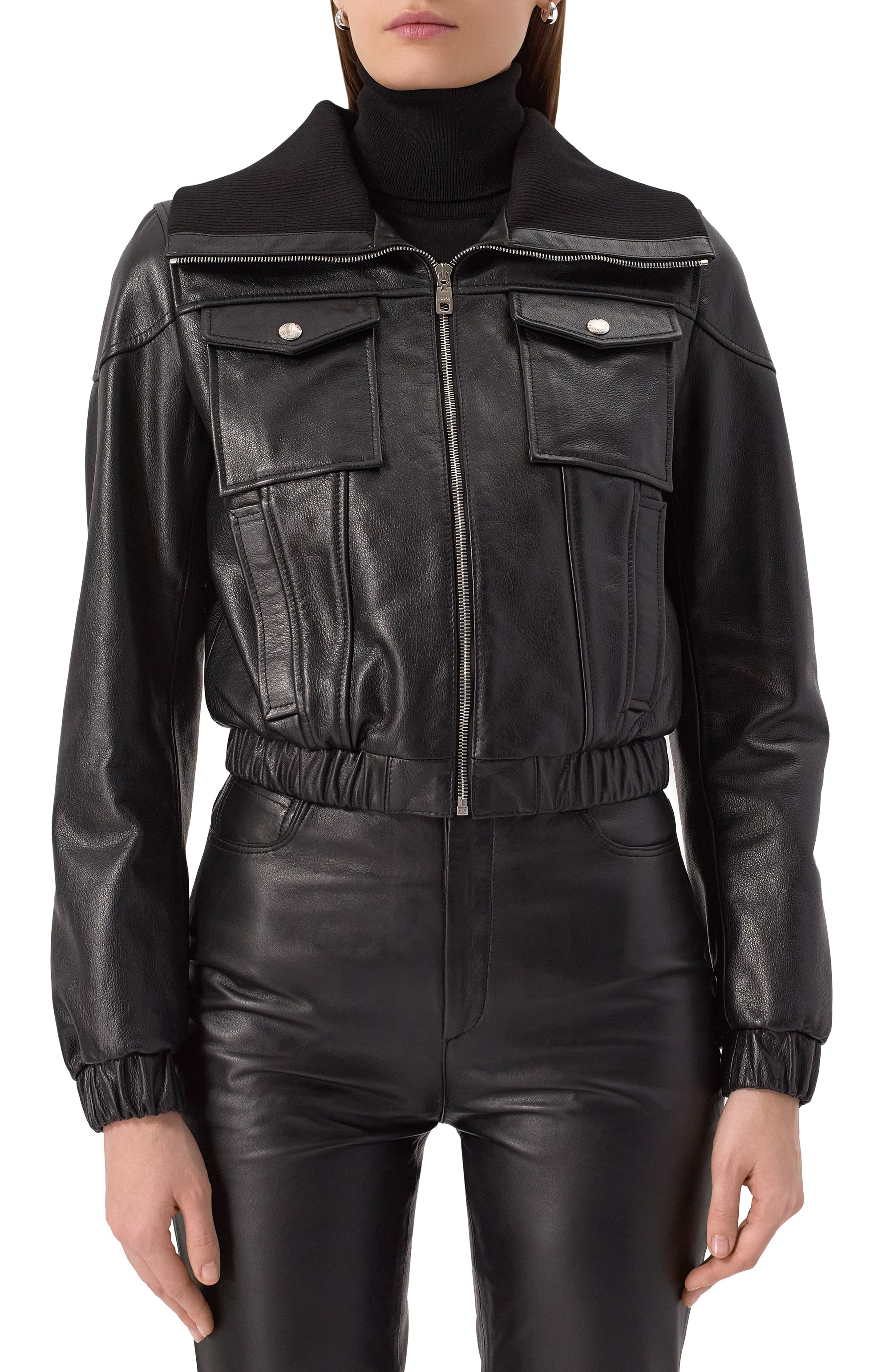 Кожаный бомбер DOLCE & GABBANA, арт. F9S02L/HULV0, фото 3