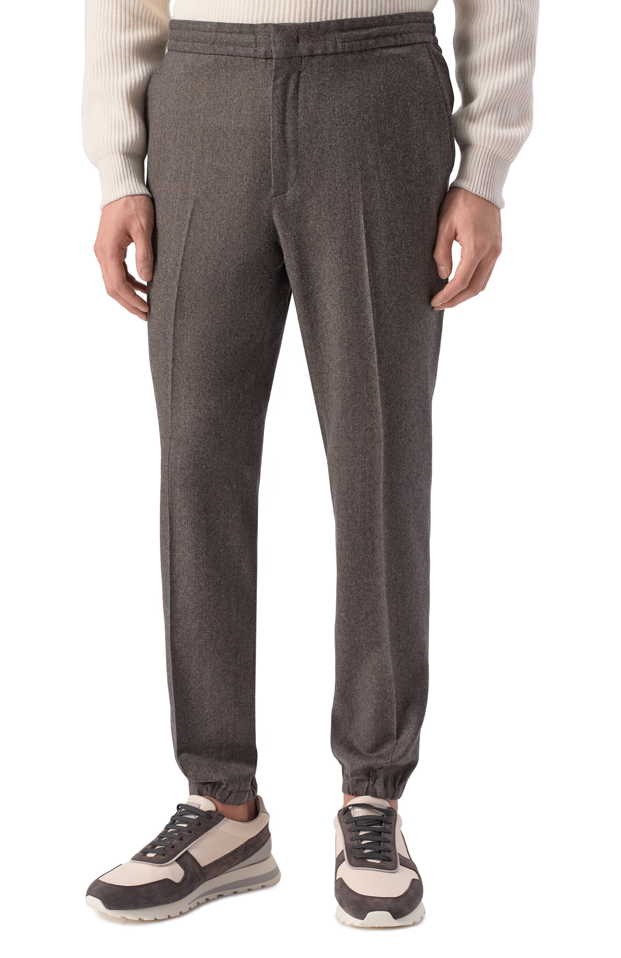 Шерстяные джоггеры ZEGNA коричневого цвета по цене 83200 руб., арт. 73V4C1/8ZF708A8, фото 3 Шерстяные джоггеры ZEGNA, арт. 73V4C1/8ZF708A8, фото 3