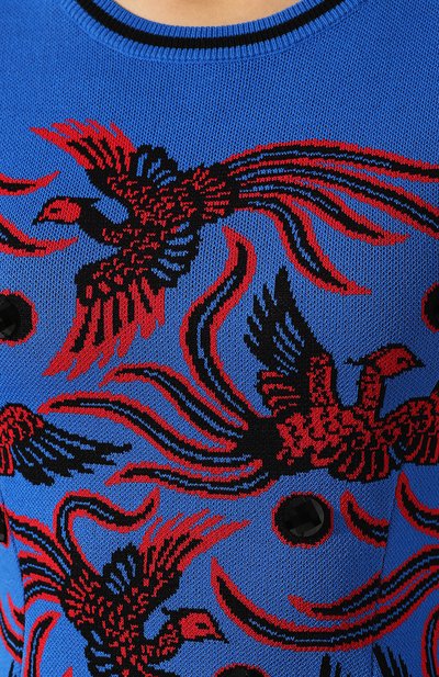 Платье с принтом KENZO синего цвета по цене 42400 руб., арт. 2R0422816, фото 5 Платье с принтом KENZO, арт. 2R0422816, фото 5