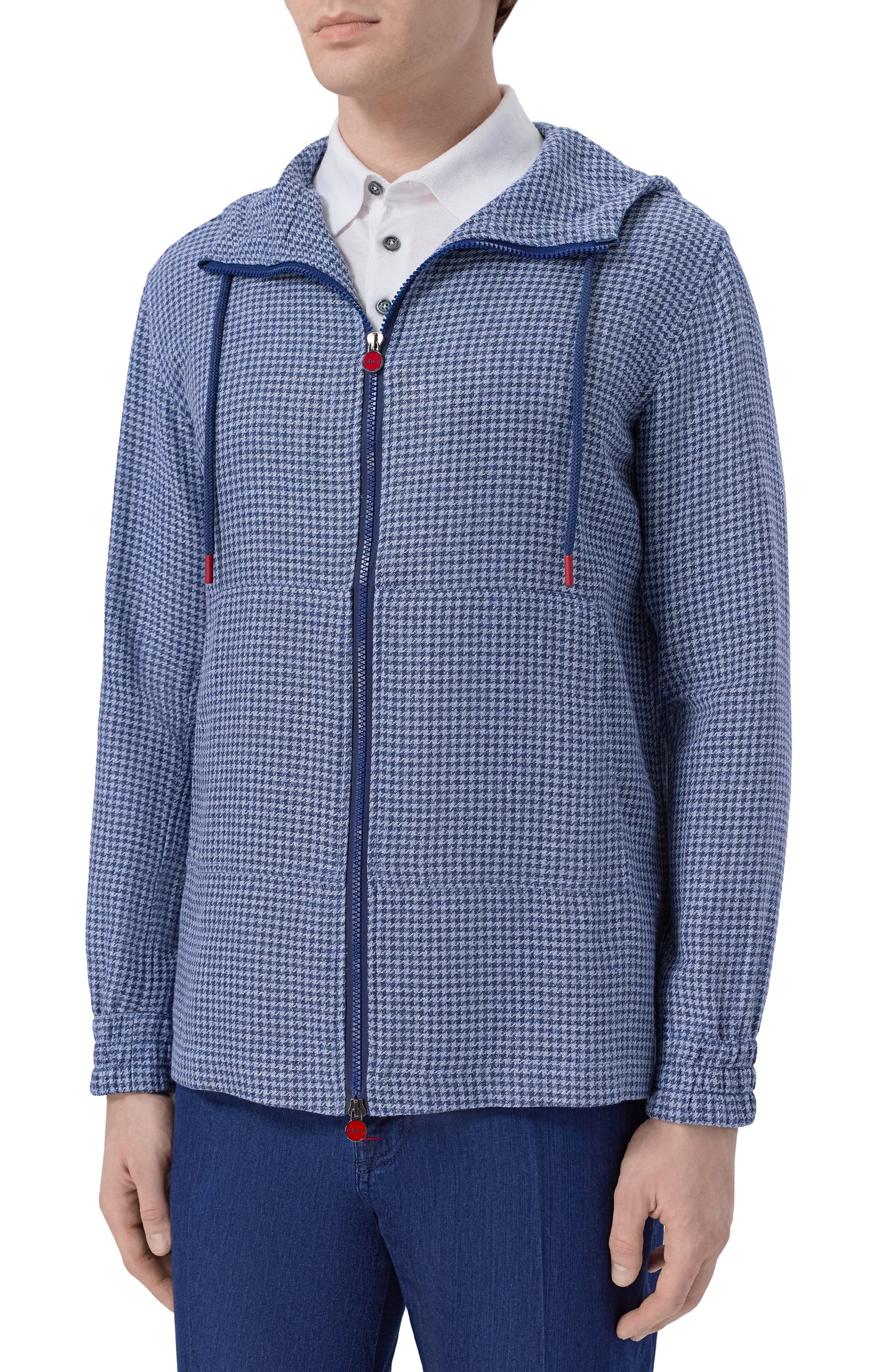 Рубашка изо льна и шелка KITON синего цвета по цене 168000 руб., арт. UMC010K0631G, фото 3 Рубашка изо льна и шелка KITON, арт. UMC010K0631G, фото 3