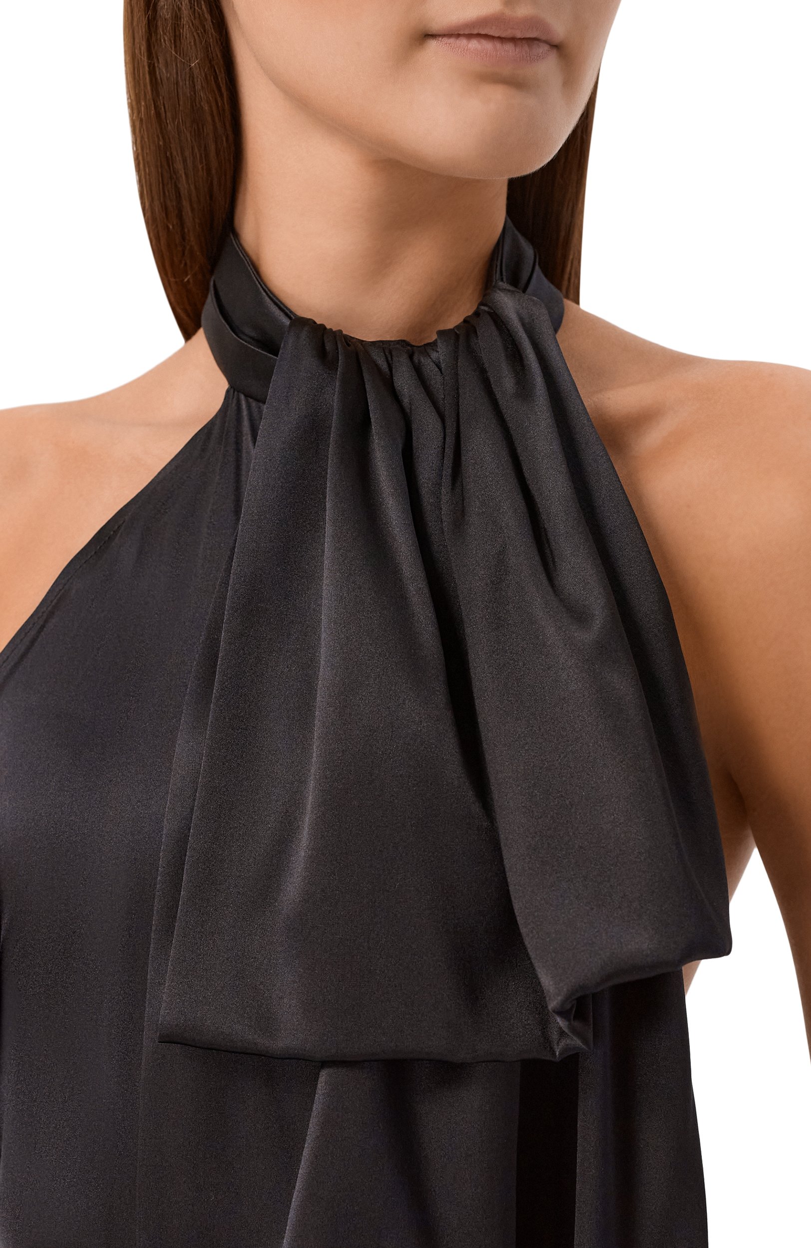 Атласный топ NINA RICCI черного цвета по цене 84550 руб., арт. 26ACT0005/SE1415, фото 5 Атласный топ NINA RICCI, арт. 26ACT0005/SE1415, фото 5