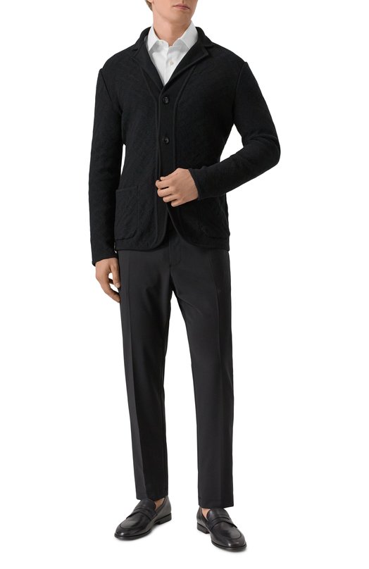 Хлопковый пиджак Giorgio Armani GM001943/AF19020 Чёрный  GM001943/AF19020 Фото 3