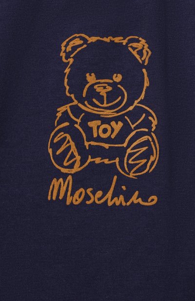 Хлопковые легинсы MOSCHINO темно-синего цвета по цене 5995 руб., арт. HDP065/LBA12/4-8, фото 3 Хлопковые легинсы MOSCHINO, арт. HDP065/LBA12/4-8, фото 3