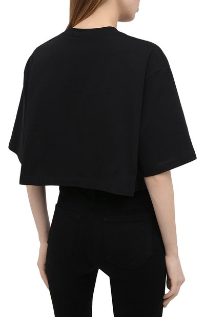 Хлопковая футболка MSGM черного цвета по цене 14850 руб., арт. 3041MDM105 217298, фото 4 Хлопковая футболка MSGM, арт. 3041MDM105 217298, фото 4