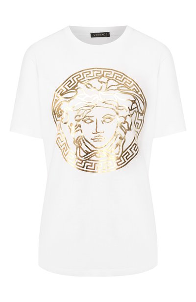 Женская хлопковая футболка VERSACE, арт. A85756/A228806