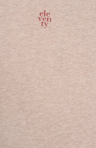 Хлопковая футболка ELEVENTY бежевого цвета по цене 10400 руб., арт. EY8P31/Z3711_001, фото 3 Хлопковая футболка ELEVENTY, арт. EY8P31/Z3711_001, фото 3