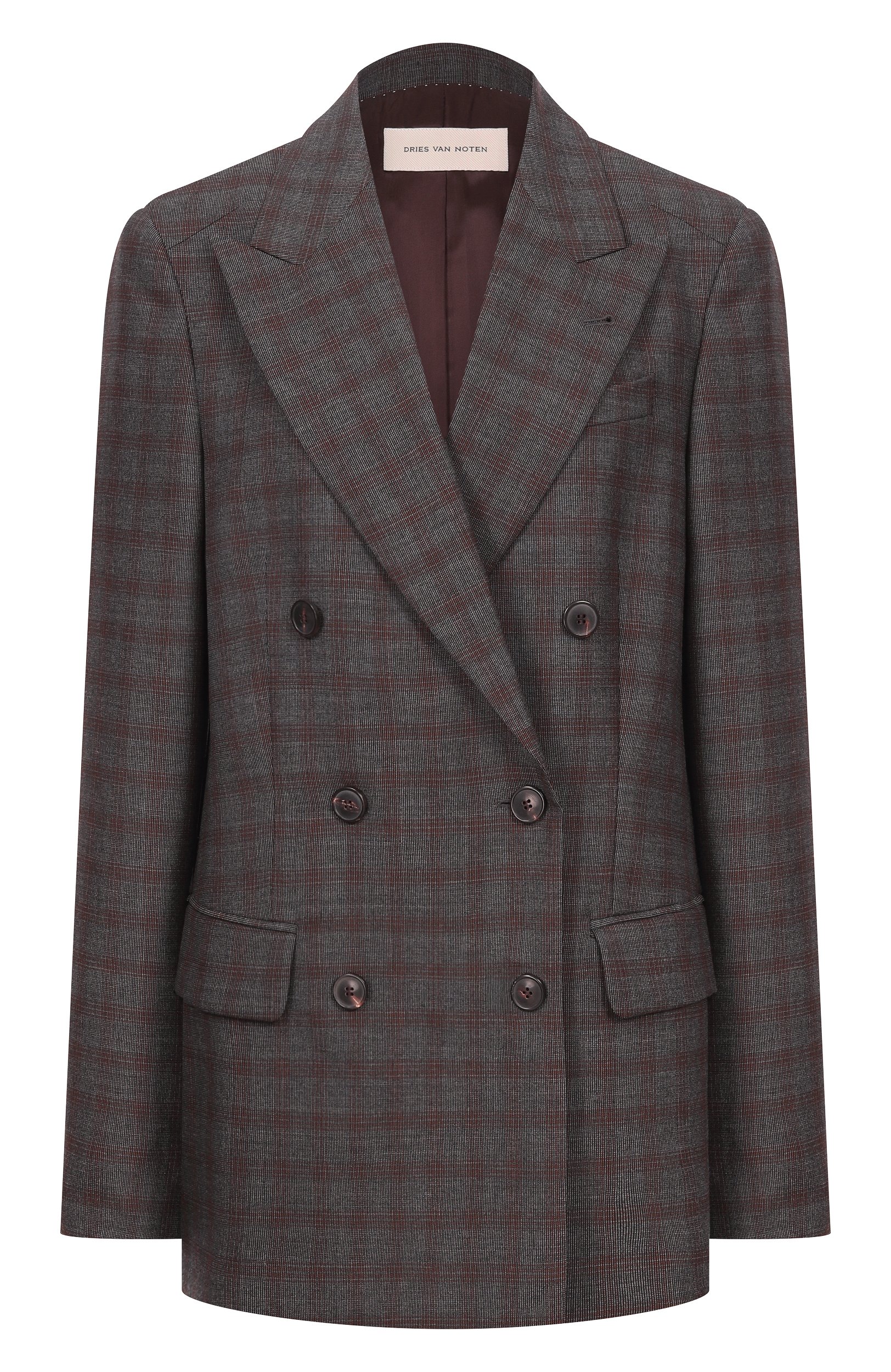 Шерстяной жакет DRIES VAN NOTEN серого цвета по цене 192500 руб., арт. 262-130401/4264, фото 1 Шерстяной жакет DRIES VAN NOTEN, арт. 262-130401/4264, фото 1