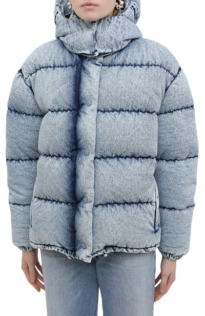 Джинсовый пуховик MIU MIU голубого цвета по цене 250000 руб., арт. ML734-1ZHR-F0013, фото 3 Джинсовый пуховик MIU MIU, арт. ML734-1ZHR-F0013, фото 3