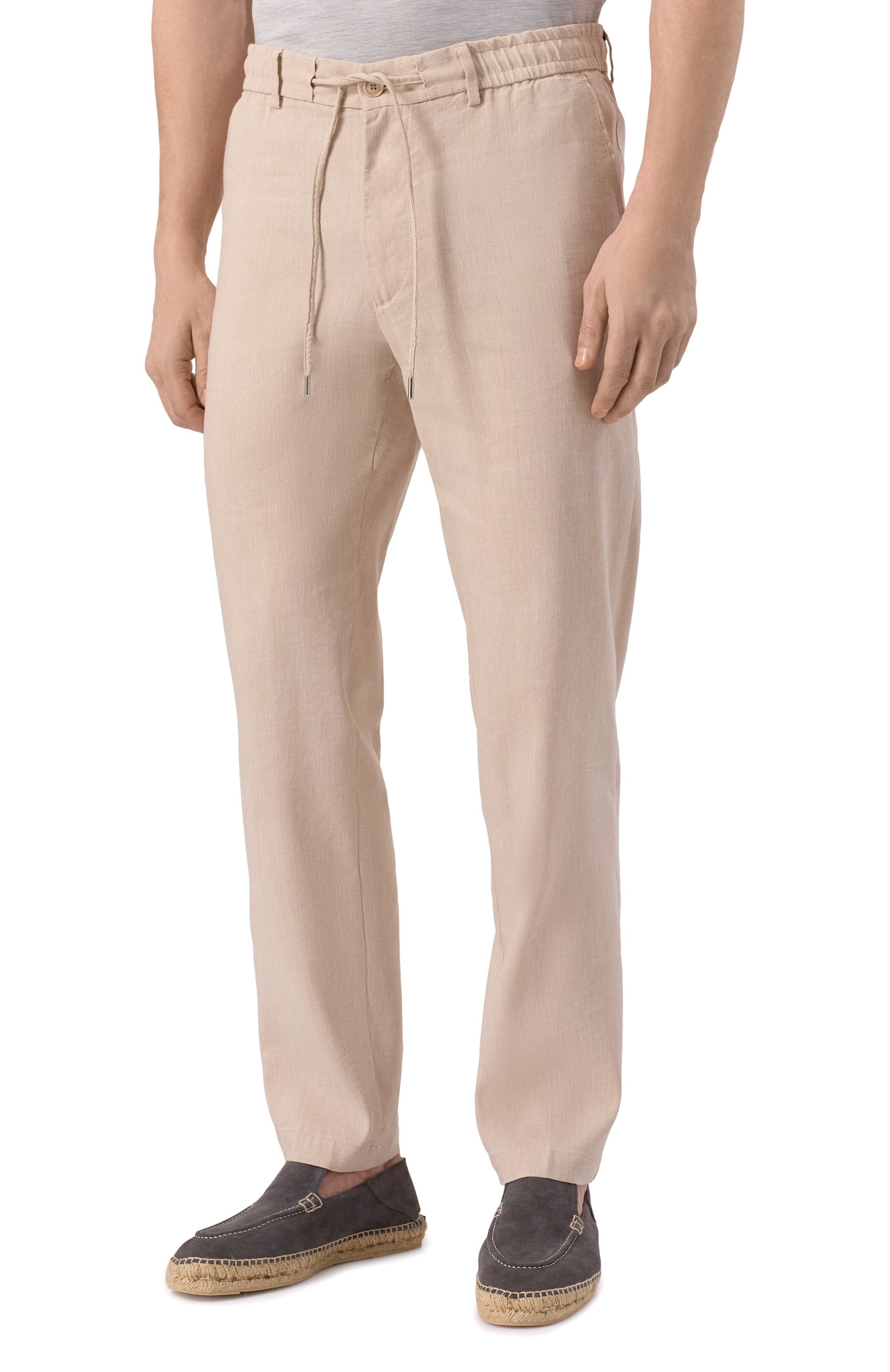 Брюки изо льна и вискозы BOSS, арт. 50540480, фото 3