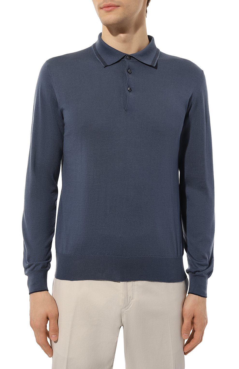 Поло из хлопка и кашемира FIORONI, арт. MK26609C1, фото 3