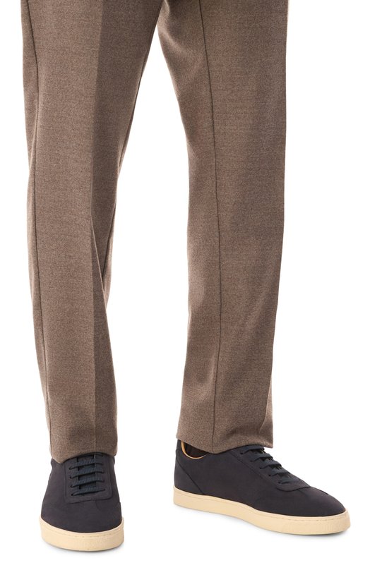 Кожаные кеды Hybrid Brunello Cucinelli MZUMSAN311 Синий  MZUMSAN311 Фото 3