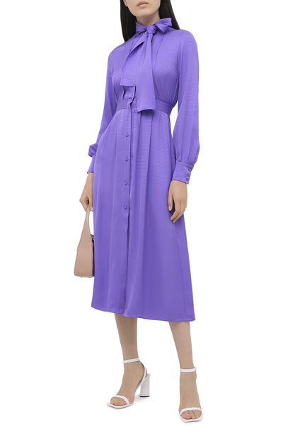 Платье из вискозы MSGM фиолетового цвета по цене 58450 руб., арт. 2941MDA19 207656, фото 2 Платье из вискозы MSGM, арт. 2941MDA19 207656, фото 2
