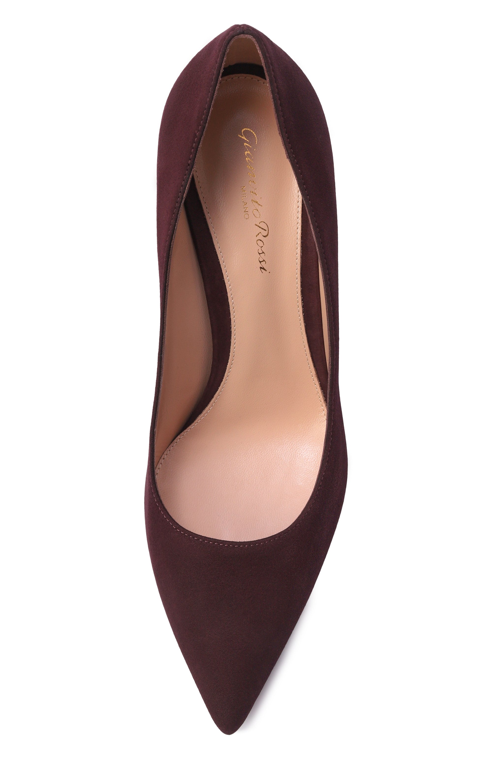 Замшевые туфли gianvito 85 GIANVITO ROSSI бордового цвета по цене 79300 руб., арт. G24580.85RIC.CAMB0UR, фото 6 Замшевые туфли gianvito 85 GIANVITO ROSSI, арт. G24580.85RIC.CAMB0UR, фото 6