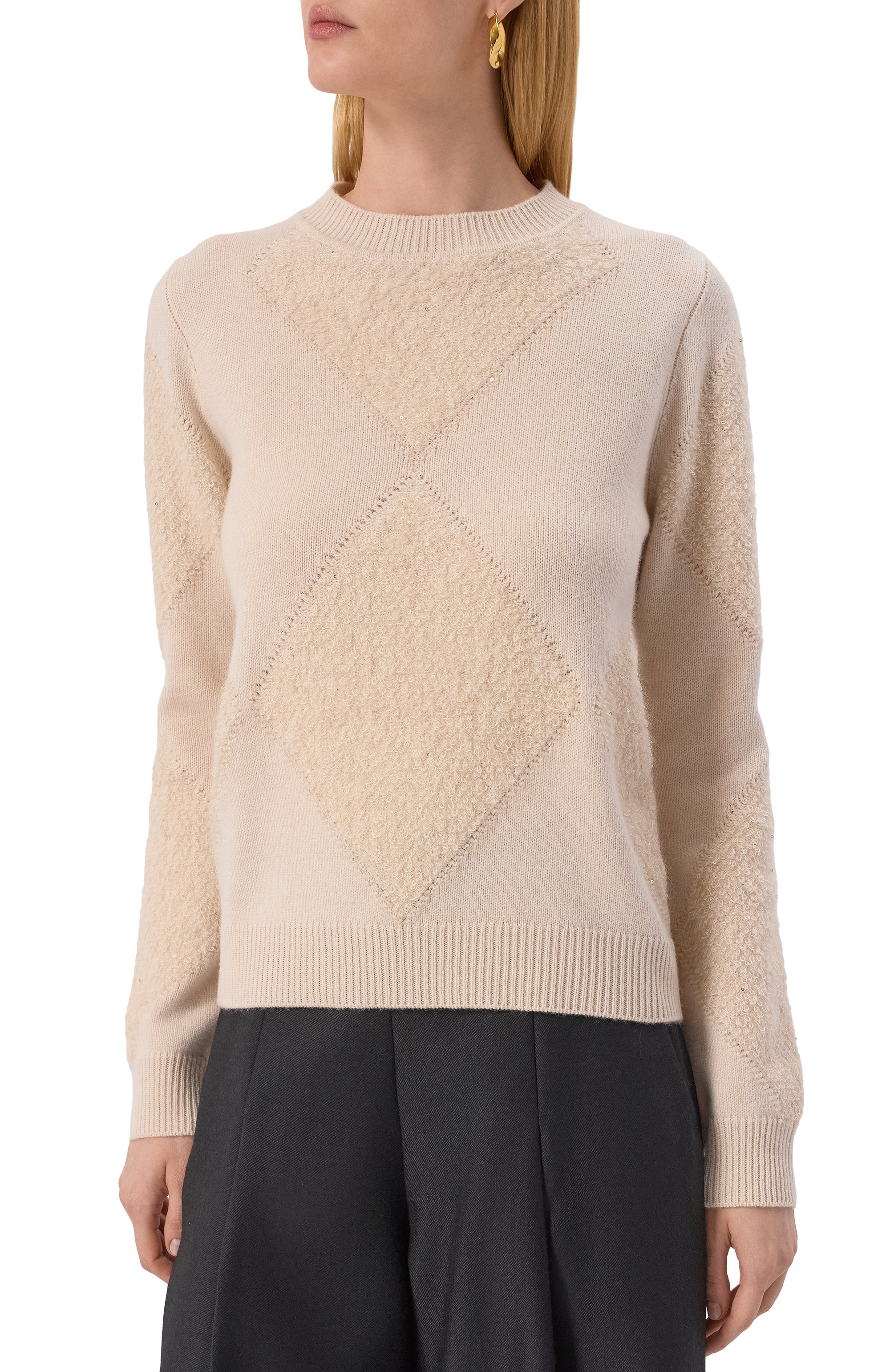 Пуловер из шерсти и шелка LORENA ANTONIAZZI, арт. GM22A/2988, фото 3