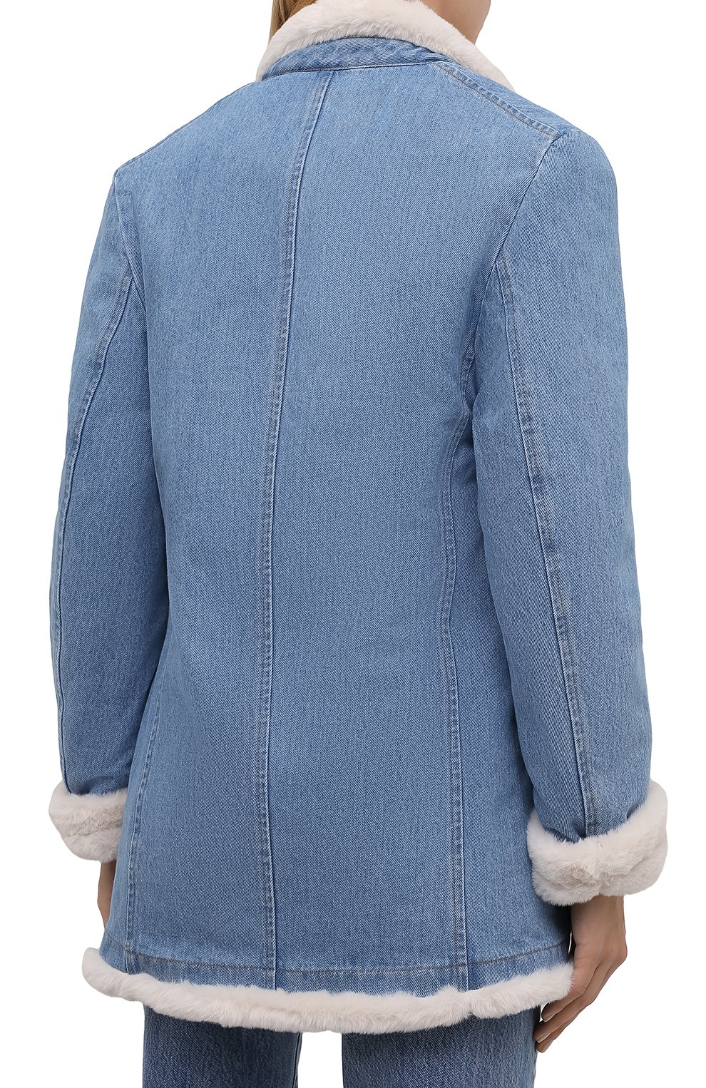 Джинсовая куртка FORTE DEI MARMI COUTURE голубого цвета по цене 79950 руб., арт. 21WF1490, фото 4 Джинсовая куртка FORTE DEI MARMI COUTURE, арт. 21WF1490, фото 4