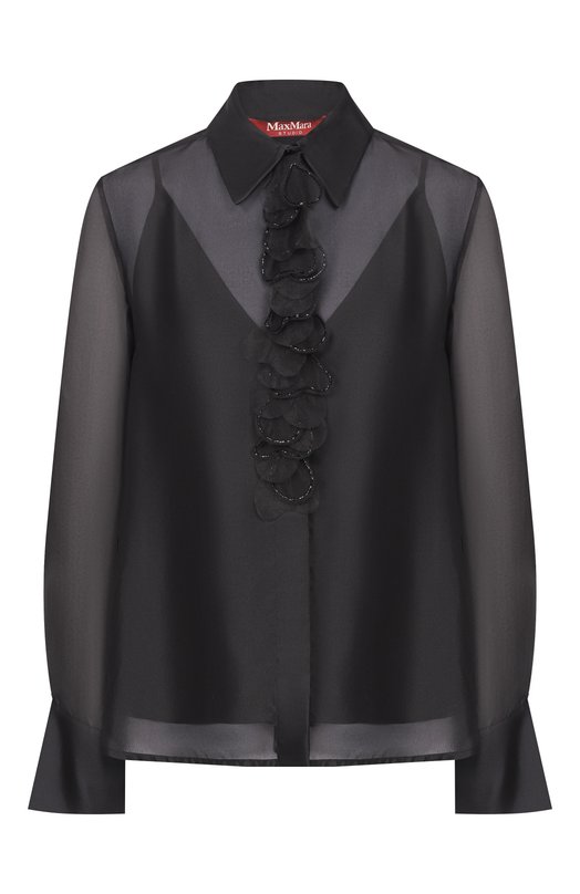 Шелковая блузка Max Mara Studio MSEAGI Чёрный MSEAGI
