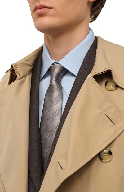 Шелковый галстук LANVIN серого цвета по цене 14100 руб., арт. 1305/TIE, фото 2 Шелковый галстук LANVIN, арт. 1305/TIE, фото 2