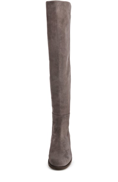 Комбинированные ботфорты на устойчивом каблуке STUART WEITZMAN, арт. 5050/SUEDE, фото 4
