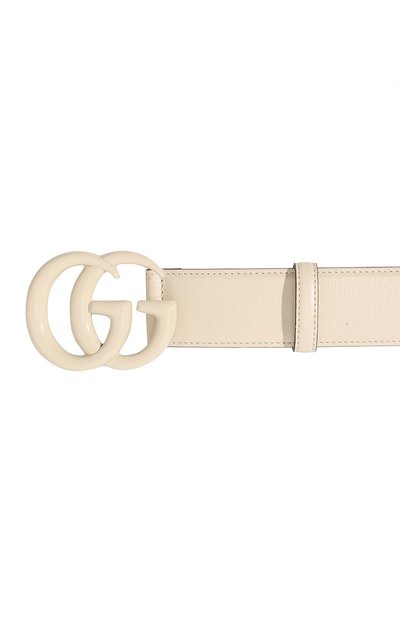 Кожаный ремень GUCCI молочного цвета по цене 60480 руб., арт. 400593 18YXV, фото 4 Кожаный ремень GUCCI, арт. 400593 18YXV, фото 4