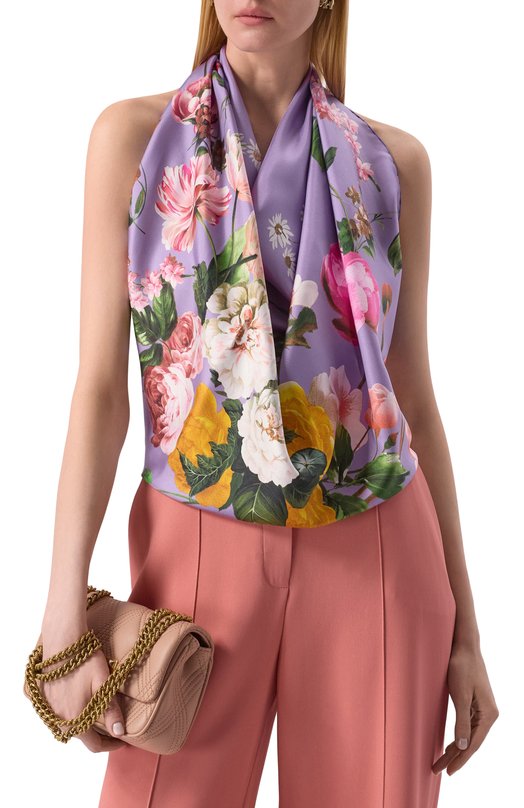 Шелковый платок Elie Saab SE9090SS458F24 Сиреневый  SE9090SS458F24 Фото 2