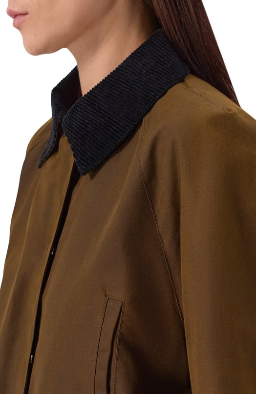 Хлопковая куртка TOTEME 244-WR04722-FB0320 Коричневый  244-WR04722-FB0320 Фото 5