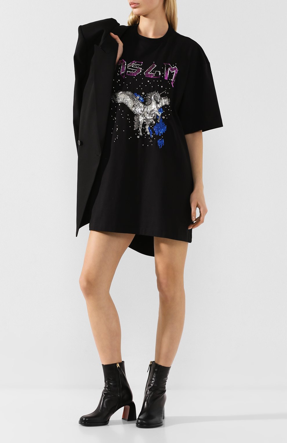 Хлопковое платье MSGM, арт. 2842MDA173 207498, фото 2