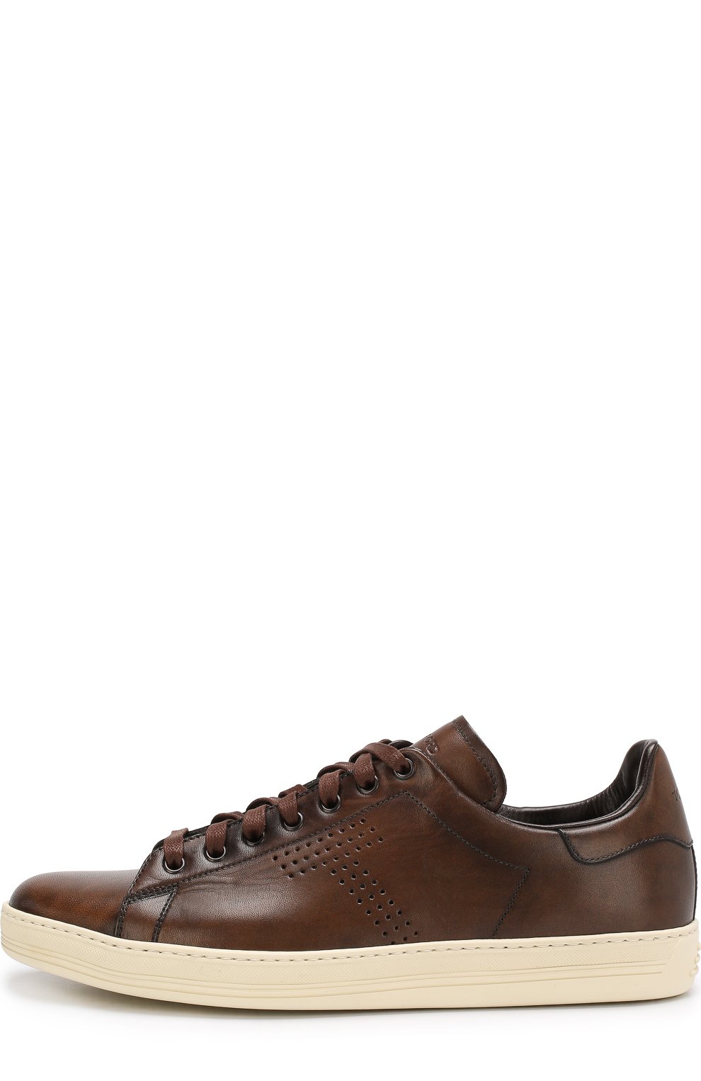 Кожаные кеды на шнуровке TOM FORD, арт. 118J1045T-VCL/217, фото 3
